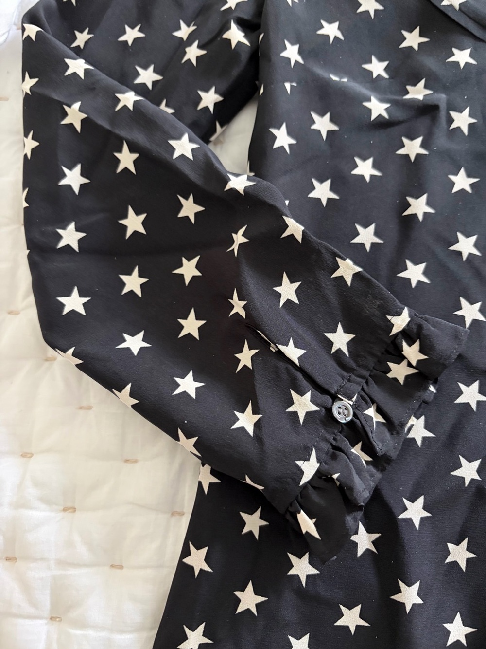 J. Crew Collection Black Long-Sleeve Star Print Dress - Picture 12 of 15